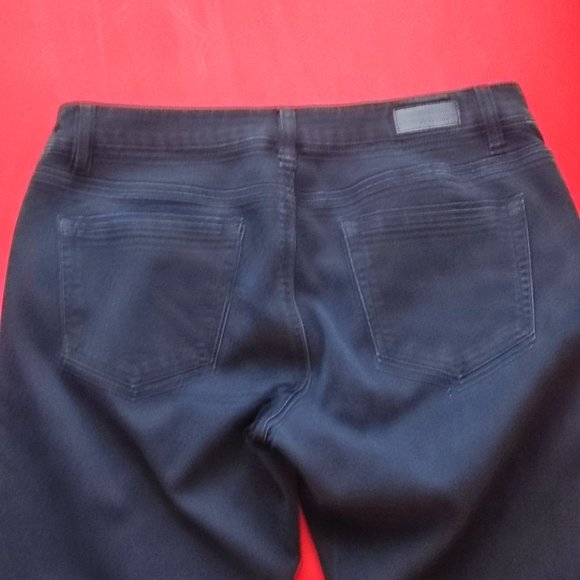 Kenneth Cole Reflection skinny jeans black with zipper design women's size 10 - Picture 4 of 9